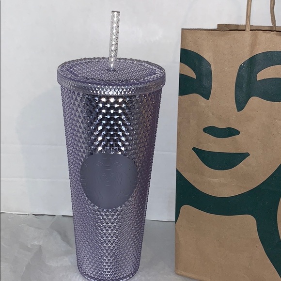 Starbucks Other - Starbucks Platinum Bling Studded Cold Cup Tumbler